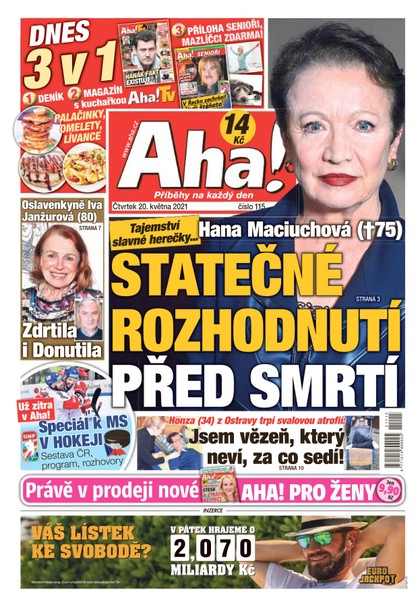 E-magazín AHA! - 19.5.2021 - CZECH NEWS CENTER a. s.