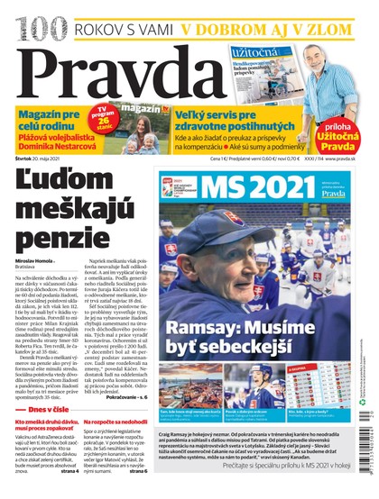 E-magazín Denník Pravda 20. 5. 2021 - OUR MEDIA SR a. s.
