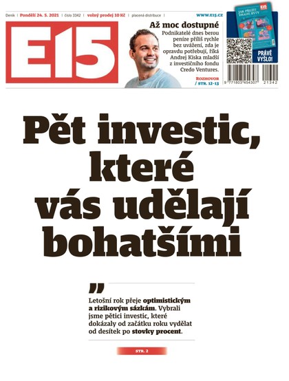 E-magazín E15 - 24.5.2021 - CZECH NEWS CENTER a. s.