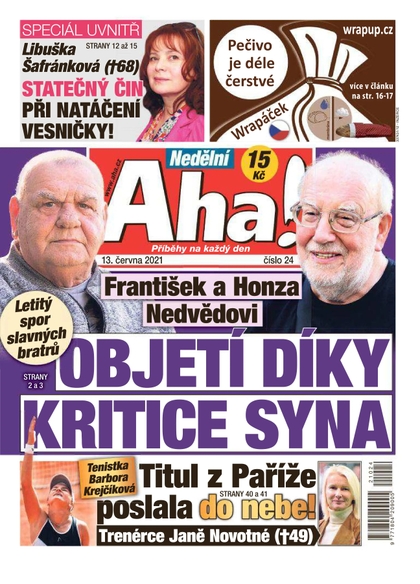 E-magazín Nedělní AHA! - 13.6.2021 - CZECH NEWS CENTER a. s.