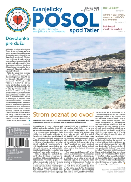 E-magazín Evanjelický POSOL spod Tatier  25-26-2021 - TRANOSCIUS a.s.