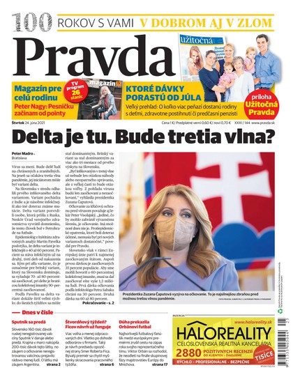 E-magazín Dennik Pravda 24. 6. 2021 - OUR MEDIA SR a. s.