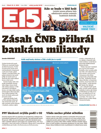 E-magazín E15 - 25.6.2021 - CZECH NEWS CENTER a. s.