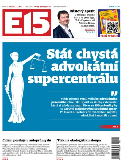 E-magazín E15 - 2.7.2021 - CZECH NEWS CENTER a. s.