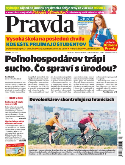 E-magazín Dennik Pravda 6. 7. 2021 - OUR MEDIA SR a. s.