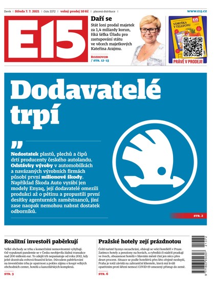 E-magazín E15 - 7.7.2021 - CZECH NEWS CENTER a. s.