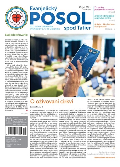 E-magazín Evanjelický POSOL spod Tatier 28-2021  - TRANOSCIUS a.s.