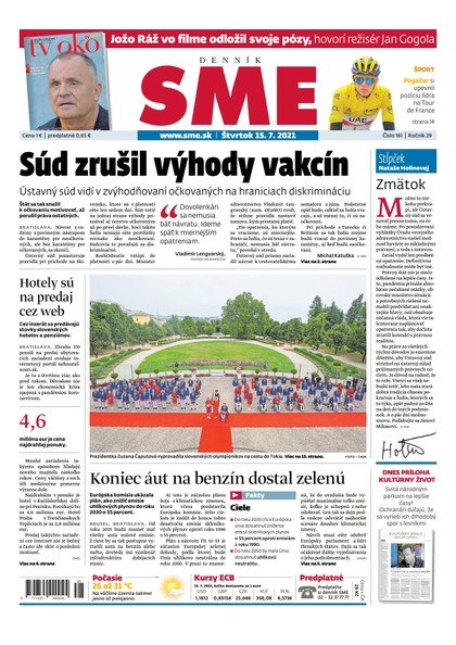 E-magazín SME 15-7-2021 - Petit Press, a.s. 