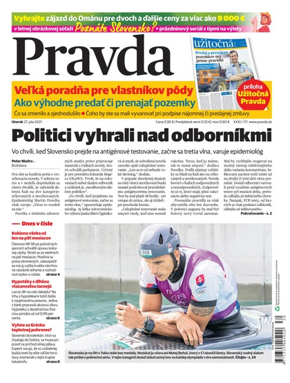 E-magazín Denník Pravda 27. 7. 2021 - OUR MEDIA SR a. s.