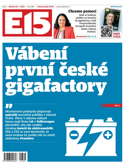 E-magazín E15 - 28.7.2021 - CZECH NEWS CENTER a. s.