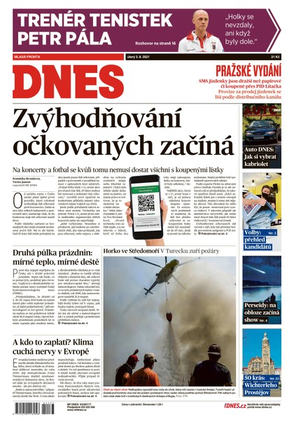 E-magazín MF DNES - 3.8.2021 - MAFRA, a.s.