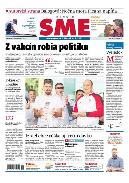 E-magazín SME 6-8-2021 - Petit Press, a.s. 
