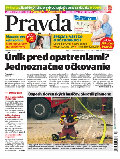 E-magazín Denník Pravda 12. 8. 2021 - OUR MEDIA SR a. s.