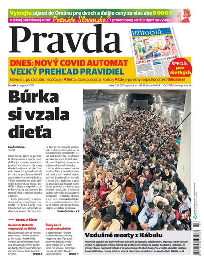 E-magazín Denník Pravda 18. 8. 2021 - OUR MEDIA SR a. s.