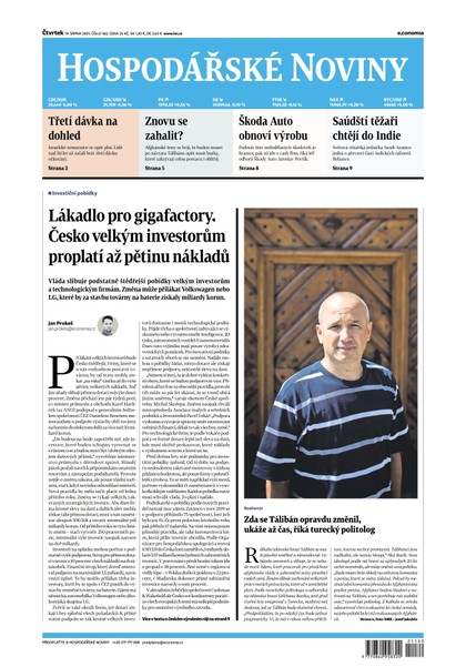 E-magazín HN 160 - 19.08.2021 - Economia, a.s.