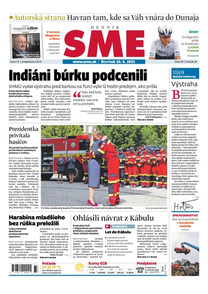 E-magazín SME 19-8-2021 - Petit Press, a.s. 