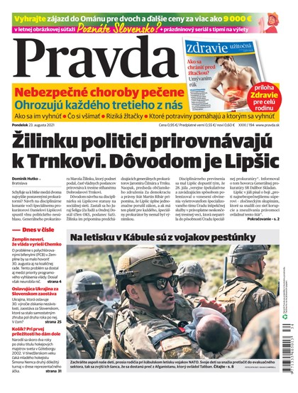 E-magazín Denník Pravda 23. 8. 2021 - OUR MEDIA SR a. s.
