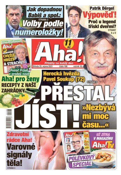 E-magazín AHA! - 25.8.2021 - CZECH NEWS CENTER a. s.