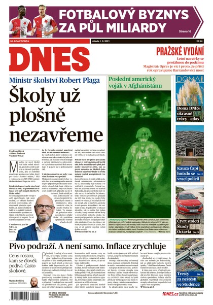 E-magazín MF DNES - 1.9.2021 - MAFRA, a.s.