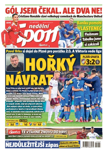 E-magazín Nedělní Sport - 12.9.2021 - CZECH NEWS CENTER a. s.