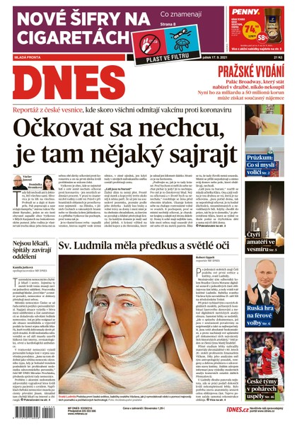 E-magazín MF DNES - 17.9.2021 - MAFRA, a.s.