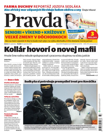 E-magazín Denník Pravda 18. 9. 2021 - OUR MEDIA SR a. s.