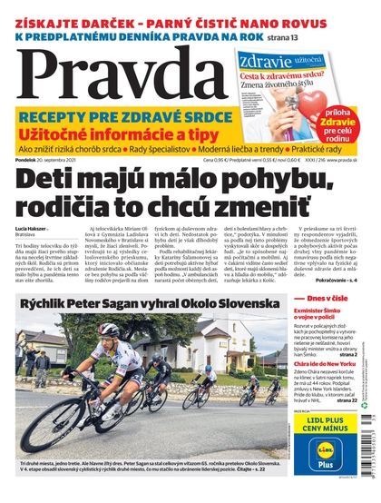 E-magazín Dennik Pravda 20. 9. 2021 - OUR MEDIA SR a. s.