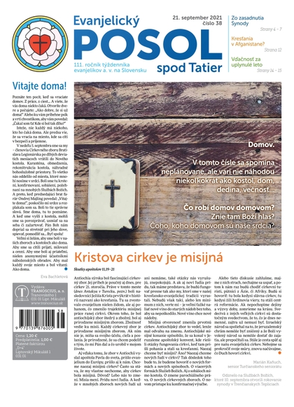 E-magazín Evanjelický POSOL spod Tatier 38-2021 - TRANOSCIUS a.s.