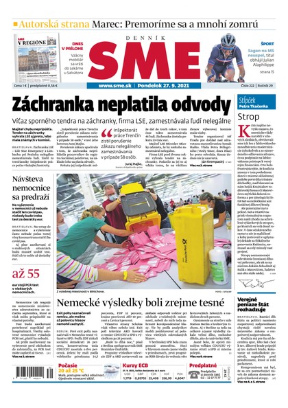 E-magazín SME 27-9-2021 - Petit Press, a.s. 