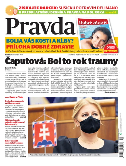 E-magazín Denník Pravda 29. 9. 2021 - OUR MEDIA SR a. s.