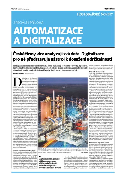 E-magazín HN 189 - 30.9.2021 Automatizace a digitalizace - Economia, a.s.