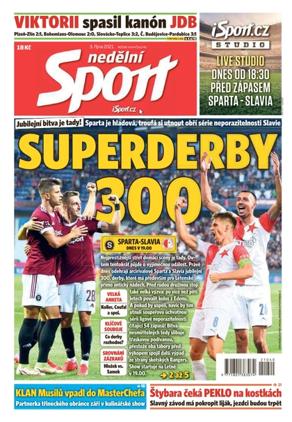 E-magazín Nedělní Sport - 3.10.2021 - CZECH NEWS CENTER a. s.