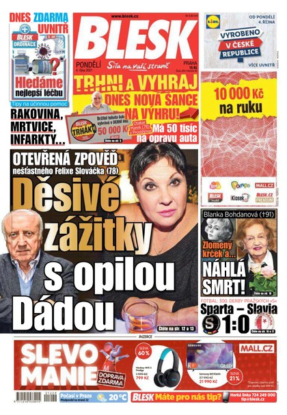 E-magazín Blesk - 4.10.2021 - CZECH NEWS CENTER a. s.