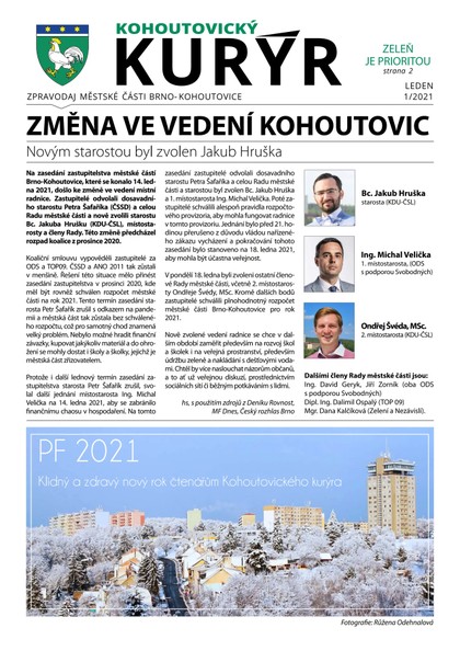 E-magazín Kohoutovický Kurýr - 1/2021 - Městská část Brno Kohoutovice