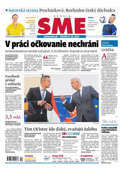 E-magazín SME 6-10-2021 - Petit Press, a.s. 