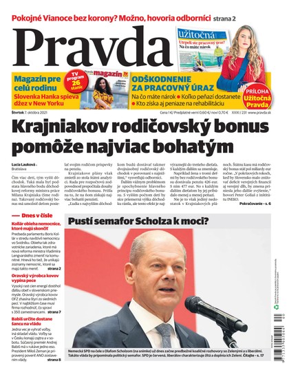 E-magazín Denník Pravda 7. 10. 2021 - OUR MEDIA SR a. s.