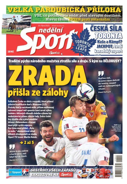 E-magazín Nedělní Sport - 10.10.2021 - CZECH NEWS CENTER a. s.
