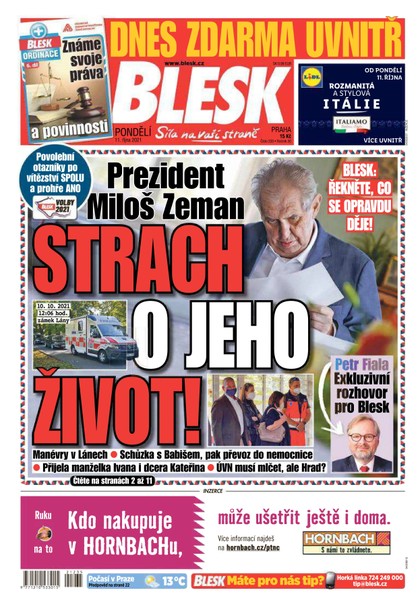 E-magazín Blesk - 11.10.2021 - CZECH NEWS CENTER a. s.