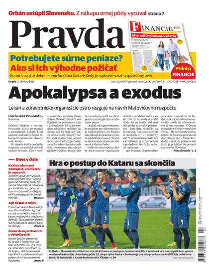 E-magazín Dennik Pravda 13. 10. 2021 - OUR MEDIA SR a. s.