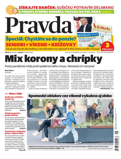 E-magazín Denník Pravda 16. 10. 2021 - OUR MEDIA SR a. s.