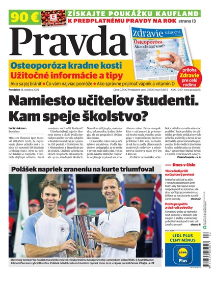 E-magazín Denník Pravda 18. 10. 2021 - OUR MEDIA SR a. s.