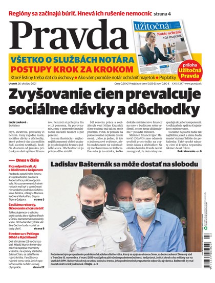 E-magazín Denník Pravda 26. 10. 2021 - OUR MEDIA SR a. s.