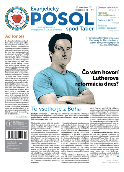 E-magazín Evanjelický POSOL spod Tatier 43-44 - TRANOSCIUS a.s.