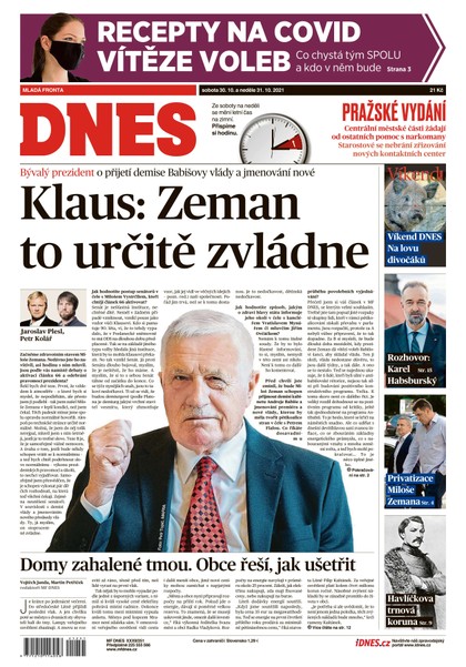 E-magazín MF DNES - 30.10.2021 - MAFRA, a.s.