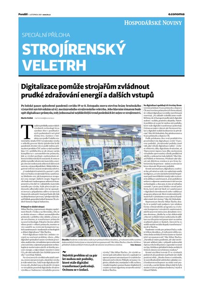 E-magazín HN 210 - 1.11.2021 Strojírenský veletrh - Economia, a.s.