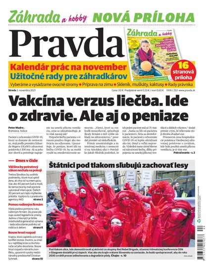 E-magazín Denník Pravda 3. 11. 2021 - OUR MEDIA SR a. s.