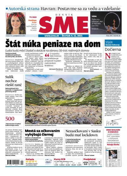 E-magazín SME 4-11-2021 - Petit Press, a.s. 