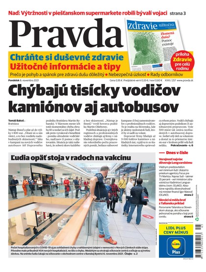 E-magazín Denník Pravda 8. 11. 2021 - OUR MEDIA SR a. s.
