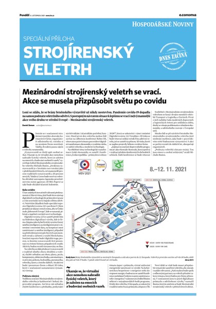E-magazín HN 215 - 8.11.2021 Strojírenský veletrh - Economia, a.s.