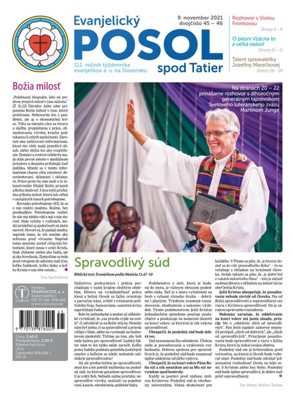 E-magazín Evanjelický POSOL spod Tatier 45-46 - TRANOSCIUS a.s.